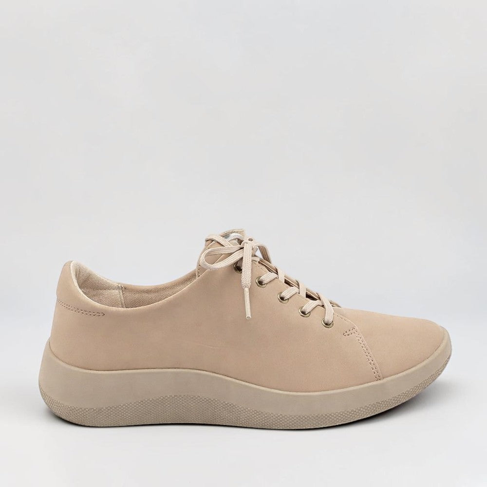 Arcopedico Daintree taupe sneakers with breathable upper and comfortable design, perfect for casual wear.