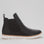 Black LE SANSA Indy boots with sleek leather design and pointed toe, displayed on a neutral background.