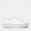 KEDS Triple Up White casual sneakers featuring a white canvas upper and white rubber sole, styled for everyday wear.