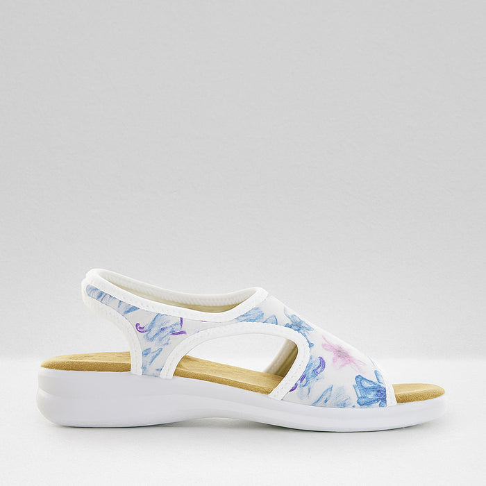 Euroflex Tuscany Blossom sandals featuring floral design with open toe and adjustable straps, perfect for casual summer wear.