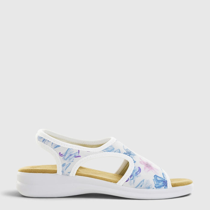 Euroflex Tuscany Blossom sandals featuring a floral design and comfortable slip-on style