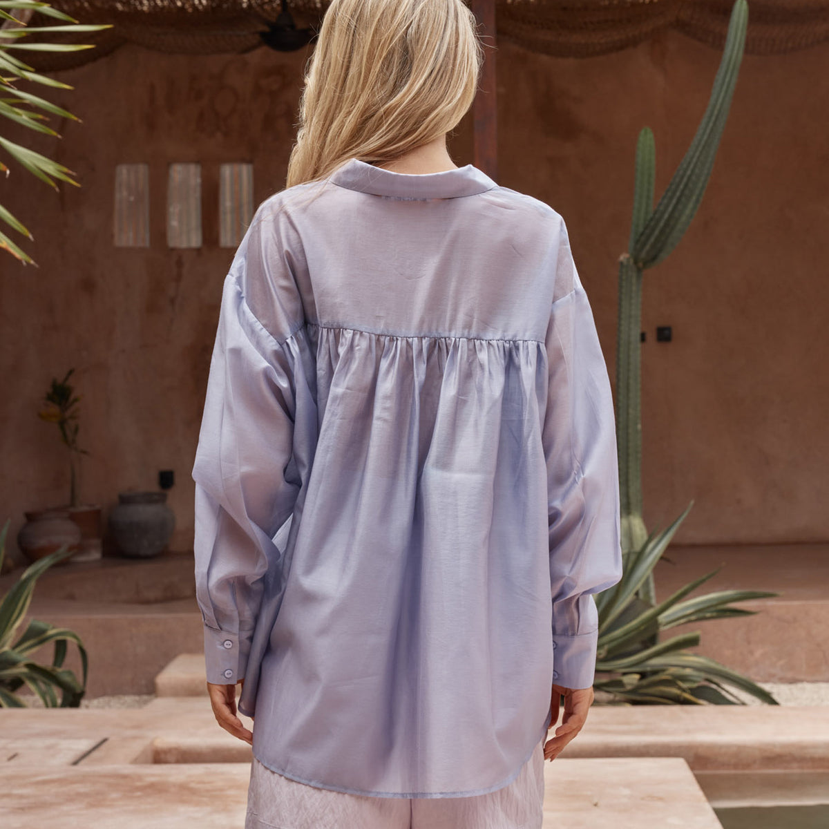 SASS VAL OVERSIZED SHIRT LILAC