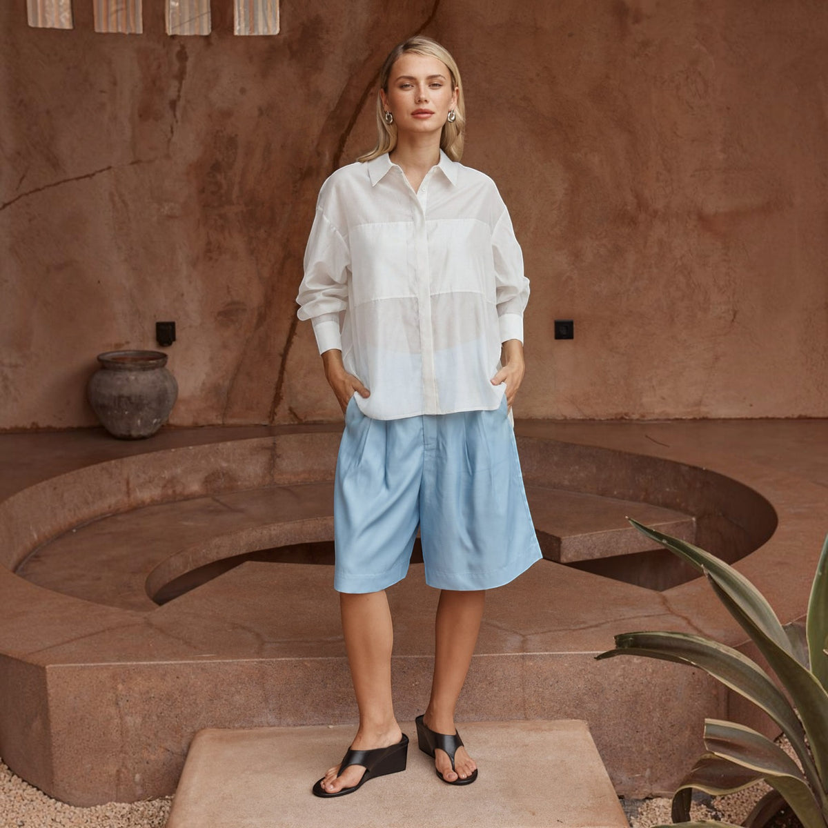 SASS VAL OVERSIZED SHIRT WHITE