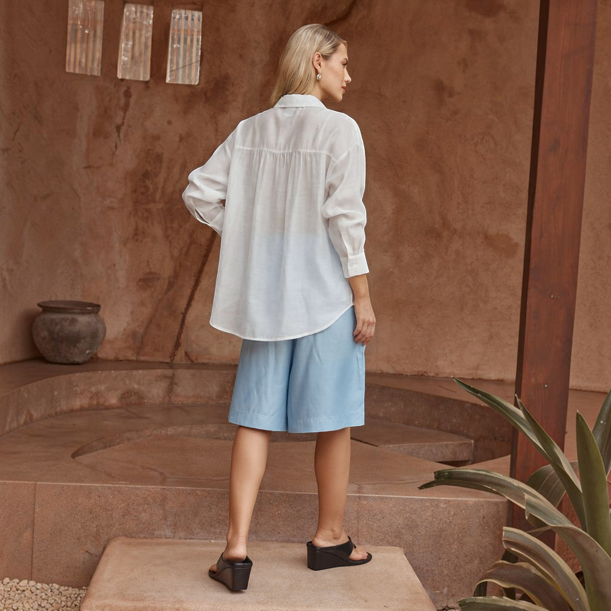 SASS VAL OVERSIZED SHIRT WHITE