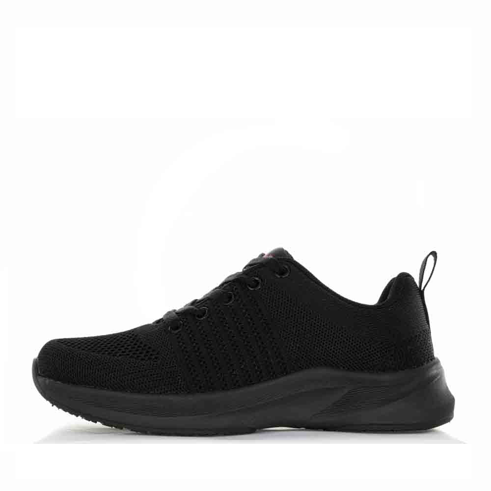 Black Cabello Walker sneakers with stylish design and comfortable fit, shown from the side view.