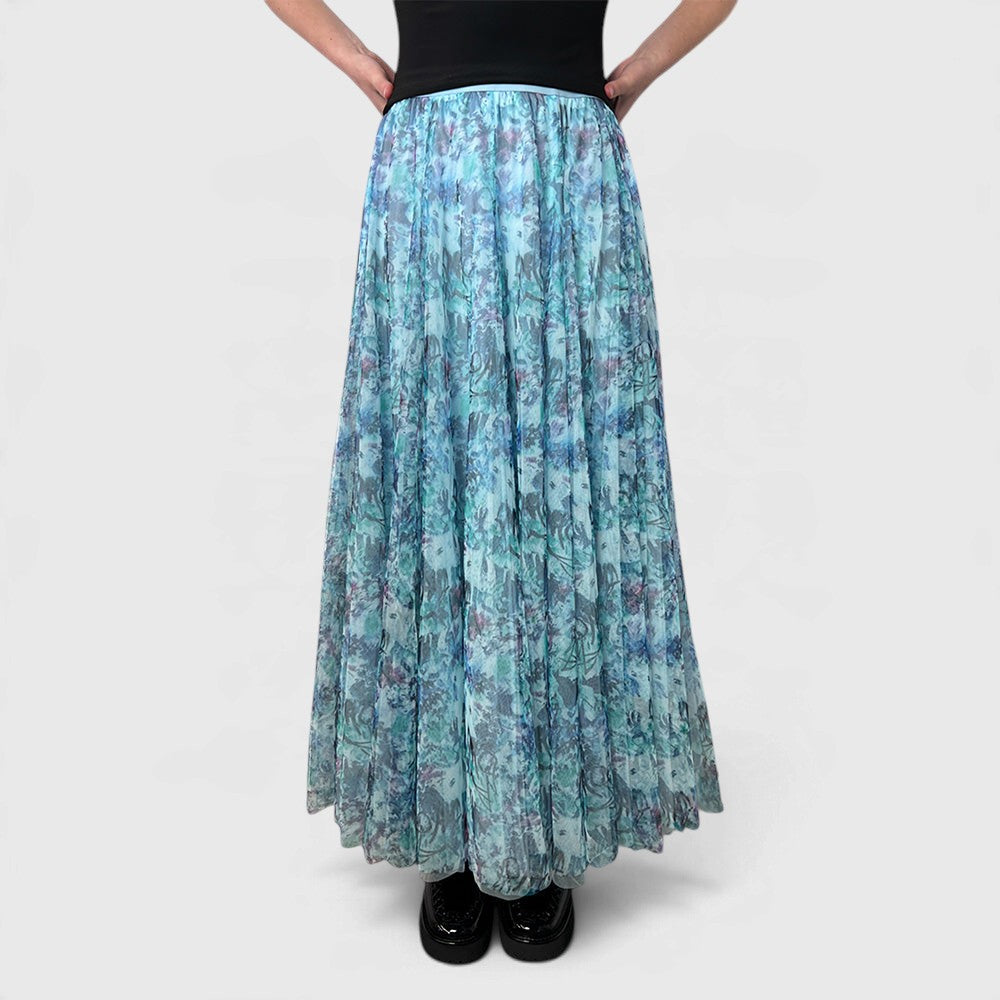 MINX SWAN LAKE TULLE WATER AQUA LONG SKIRT