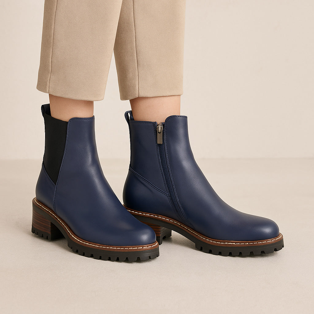 LESANSA ZINA NAVY Women Boots - Zeke Collection NZ