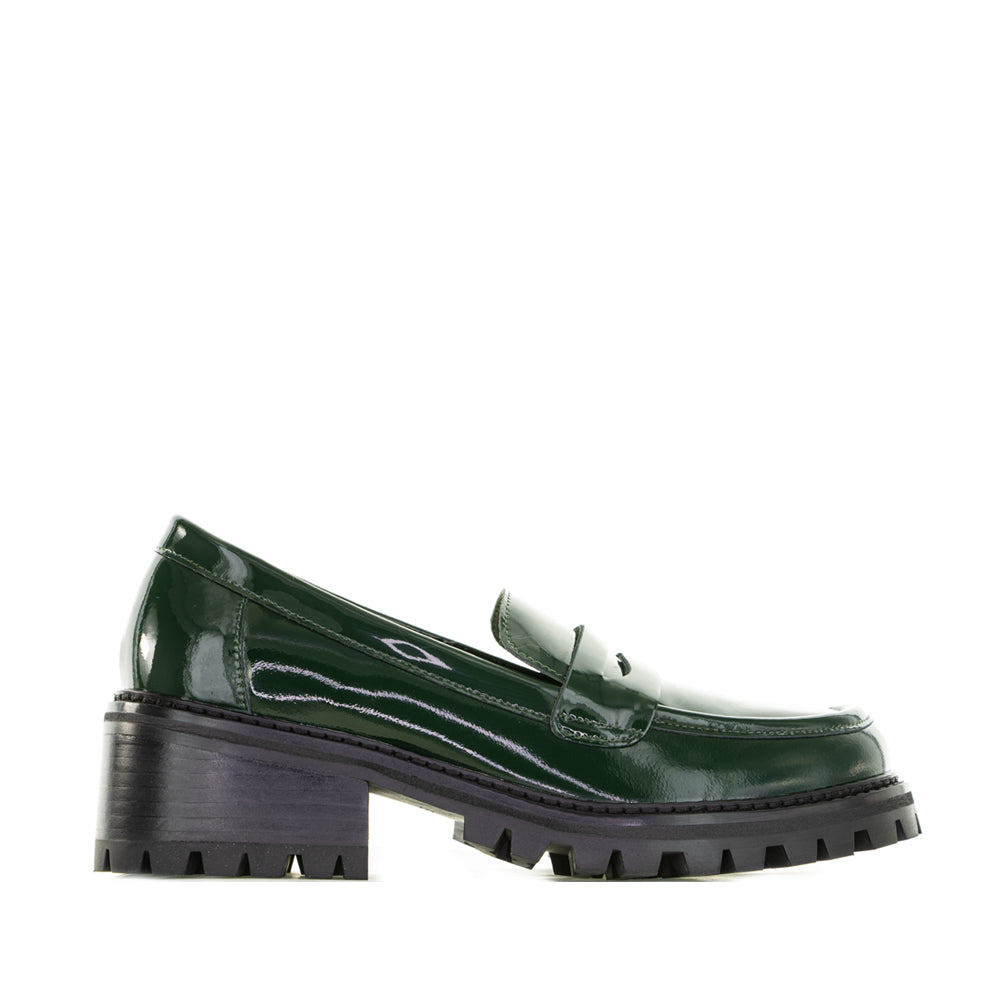 LESANSA ZOEY BOTTLE GREEN PATENT - Zeke Collection