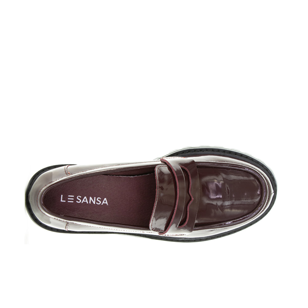 LESANSA ZOEY BOTTLE MERLOT PATENT - Zeke Collection