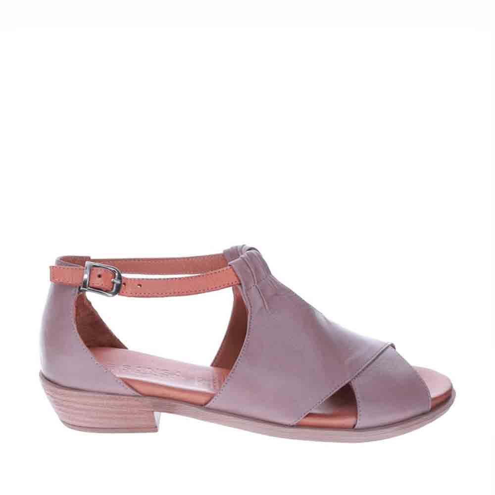 Le Sansa Lesansa Digby Tan sandals with open toes and ankle straps, stylish footwear for warm weather.