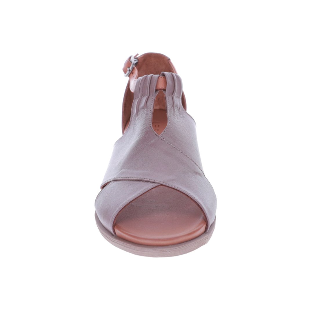 Le Sansa Lesansa Digby Tan sandals with open toe design and ankle straps, casual footwear for warm weather.