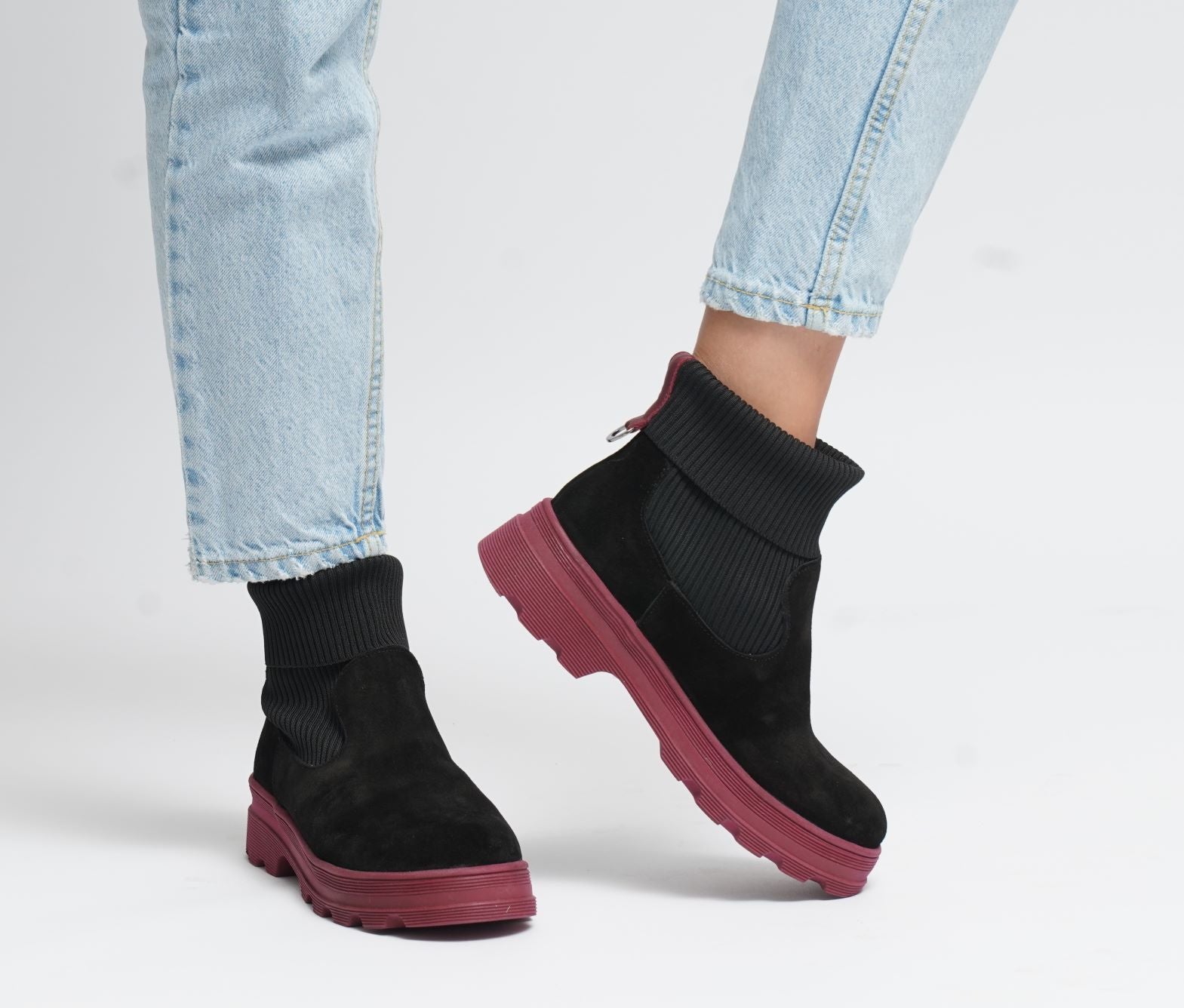 LESANSA RIDGE BLACK/PINK Women Boots - Zeke Collection