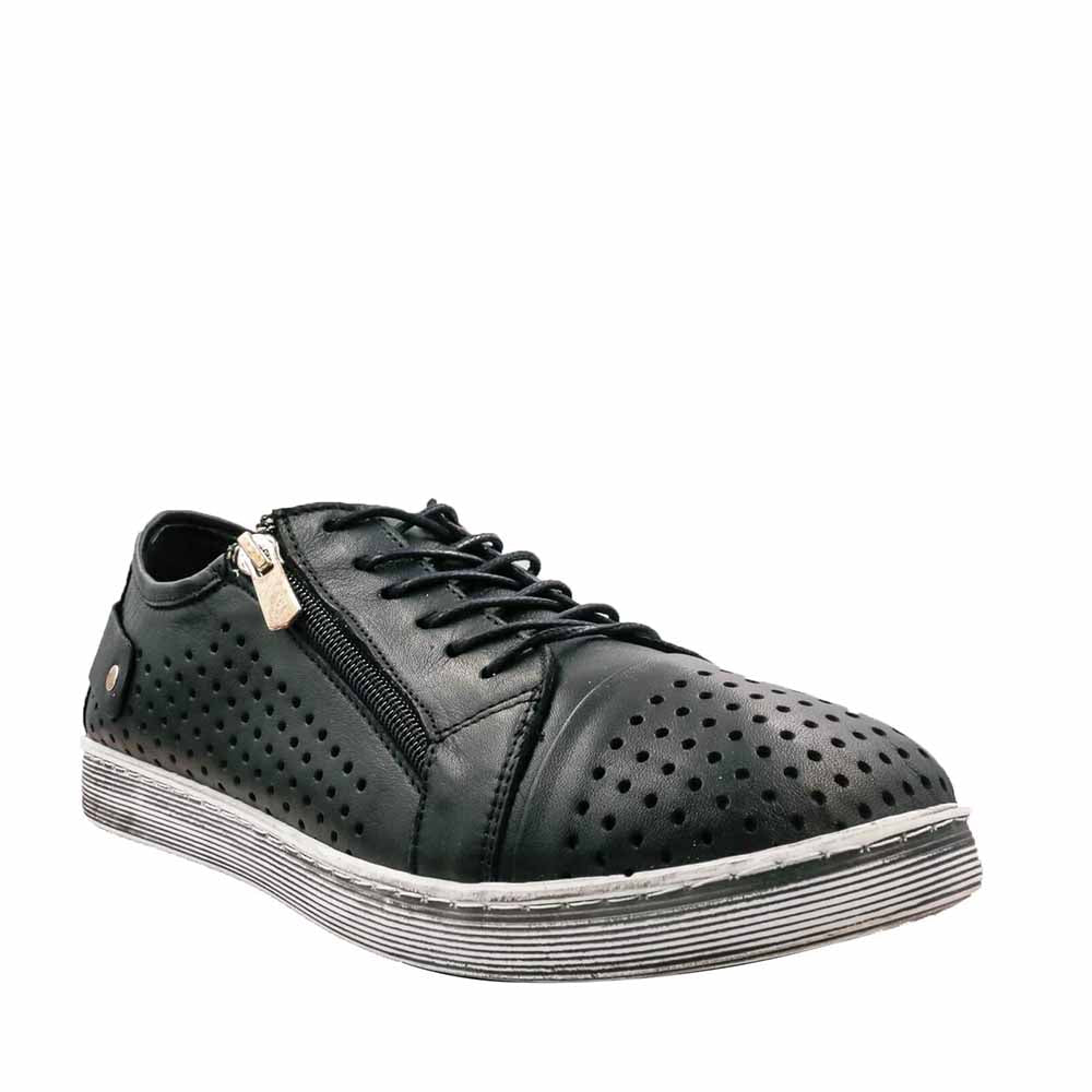 Shop Cabello Eg17 Black Women Leather Sneaker | Zeke Collection