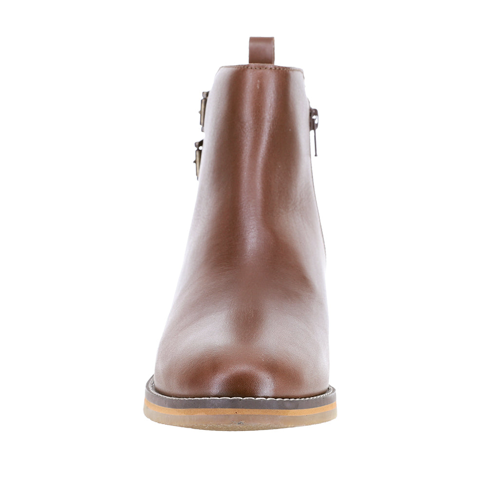 Le Sansa deep chocolate boots featuring a sleek design, made from high-quality material, perfect for stylish winter wear.