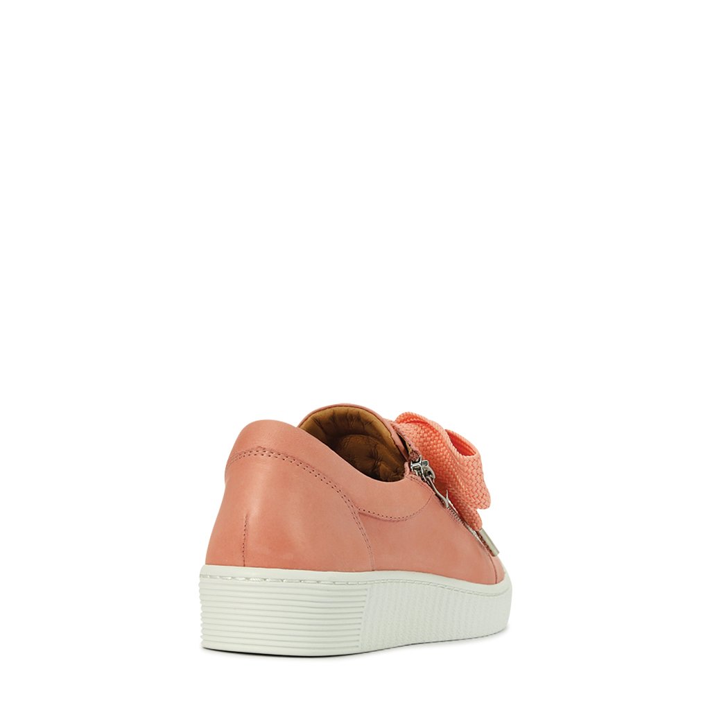 Eos Jovi Coral sneakers with vibrant coral color and stylish design, showcasing the comfortable and trendy footwear by Eos.