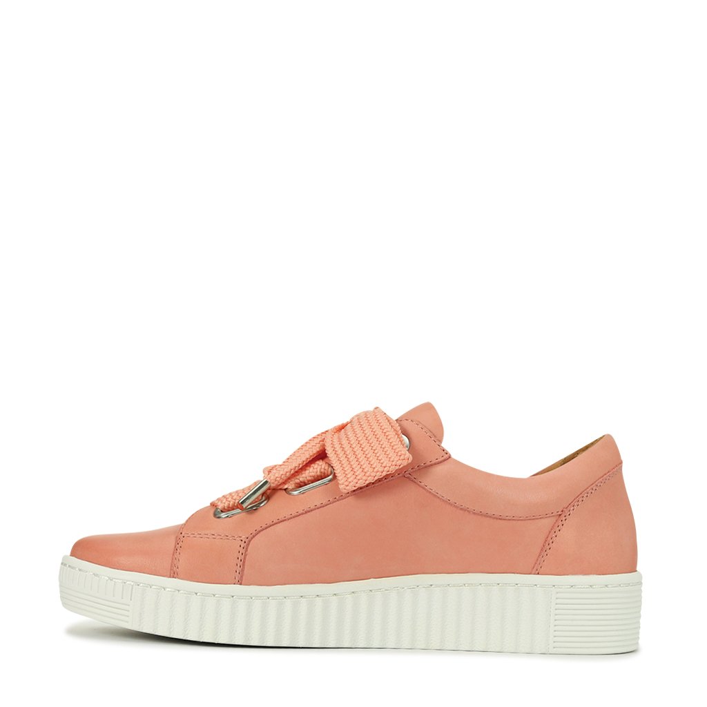Eos Jovi Coral sneakers with stylish coral-colored design and lace-up closure, casual footwear for everyday wear.