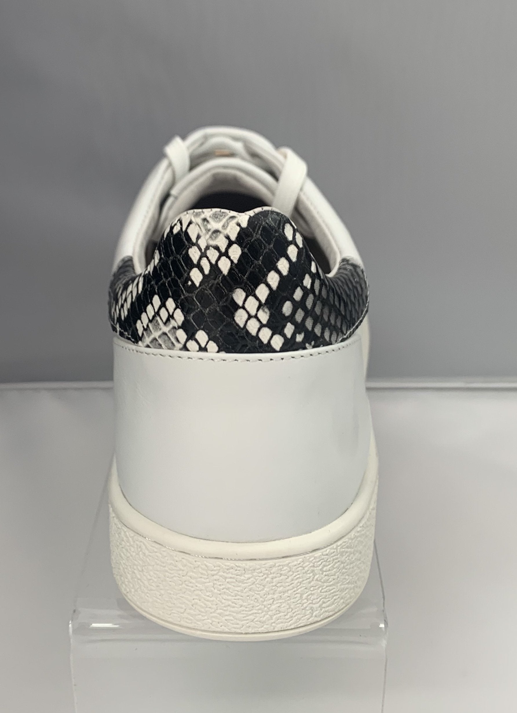 Lavish White Snake Print Women Sneakers - Zeke Collection