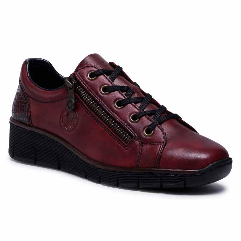 RIEKER 53702/35 DARK RED Women Boots - Zeke Collection