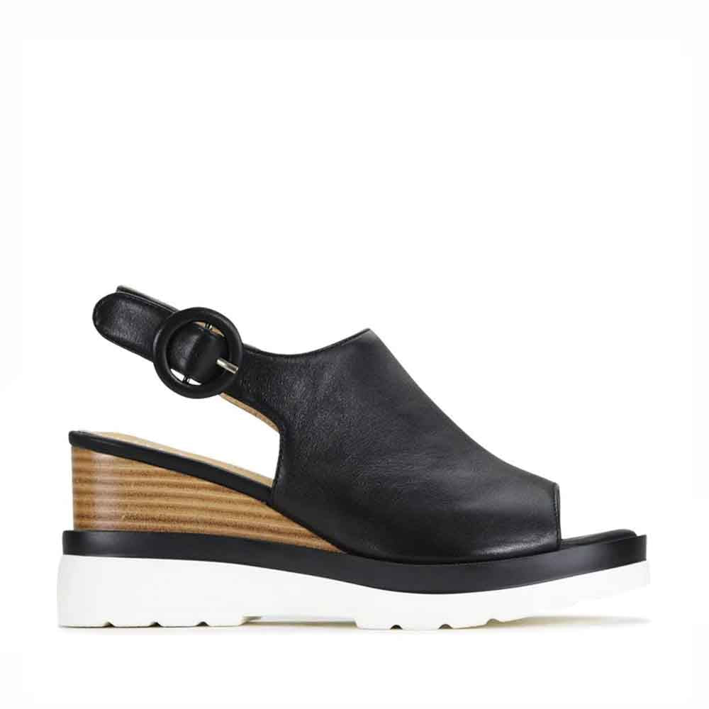 Shop EOS JADIN BLACK Preimum Leather Sandals | Zeke Collection NZ