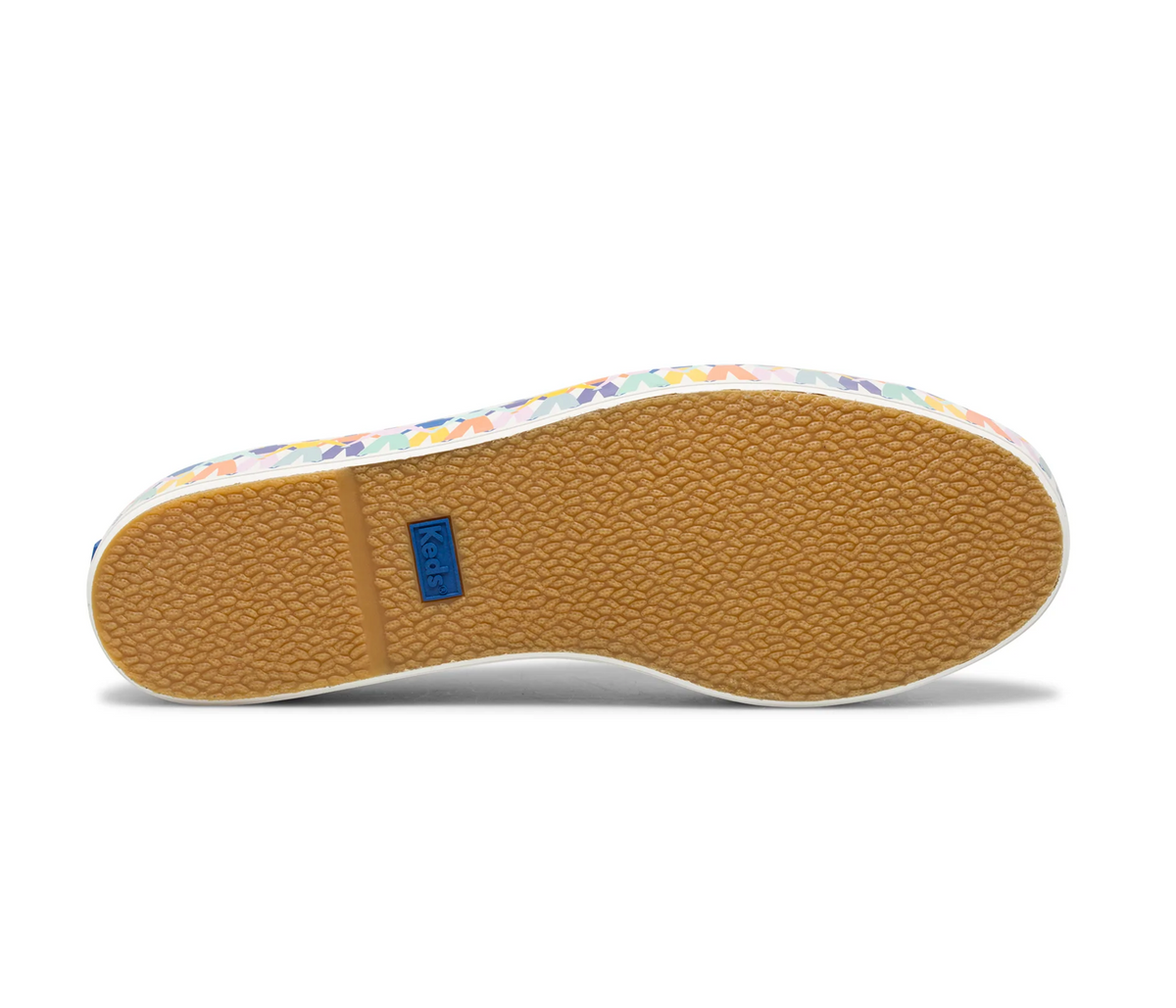 KEDS Triple Up Rainbow People sneakers featuring colorful rainbow and cartoon character design on casual footwear