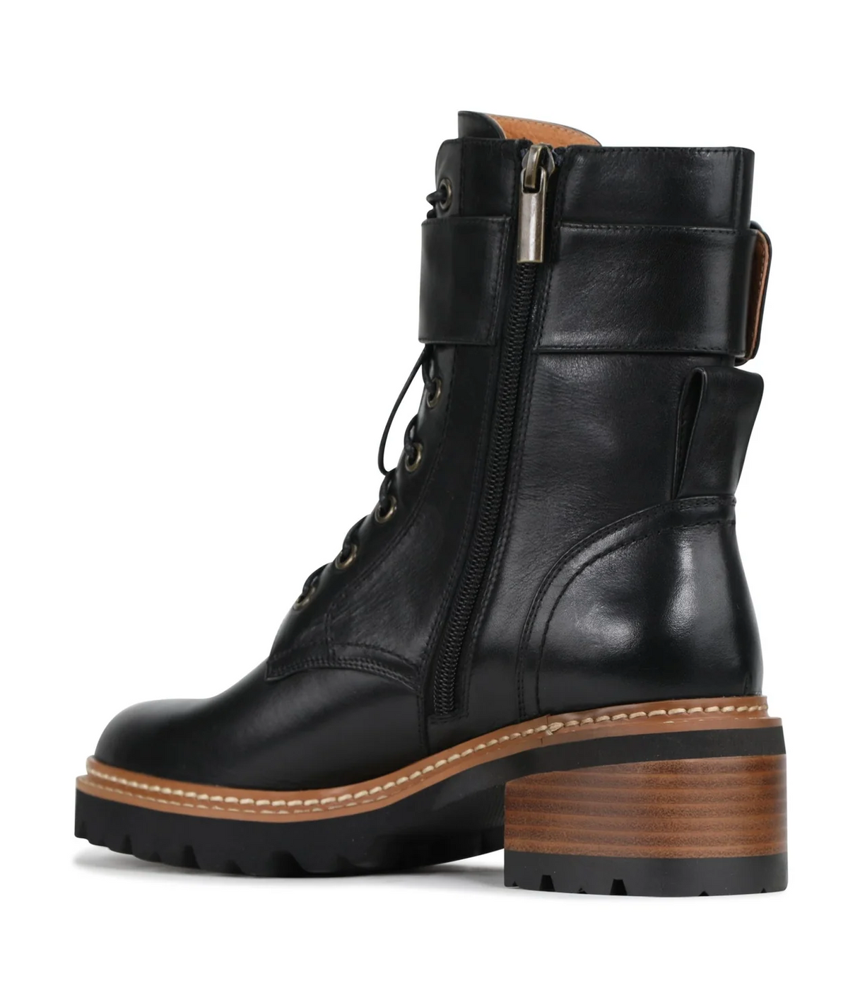 Eos Black Boots with sleek design, featuring ankle-high style and sturdy soles, perfect for casual or stylish outfits.