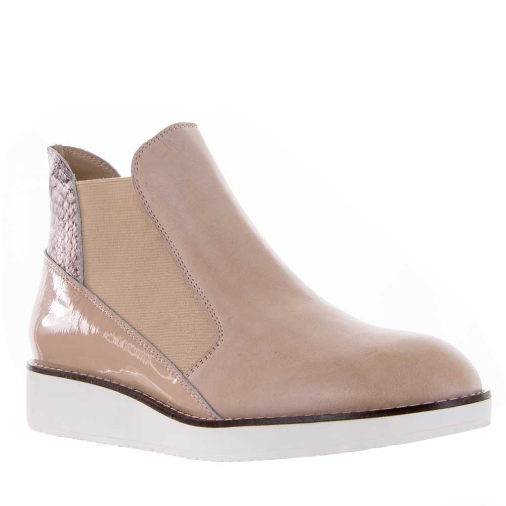 Le Sansa Rally Blush Rose Gold boots with a sleek design and blush pink color, stylish footwear for casual or dressy occasions