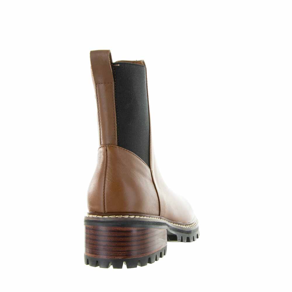 Le Sansa LESANSA ZINA Cognac boots featuring ankle-length design with stylish leather finish.